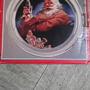 Coca-Cola Santa Plate with Red and White Accents
